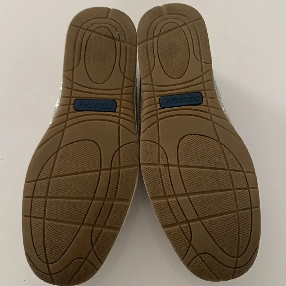 Sebago Silver Embellished Sequins Shoes Size 8 - Picture 8 of 12